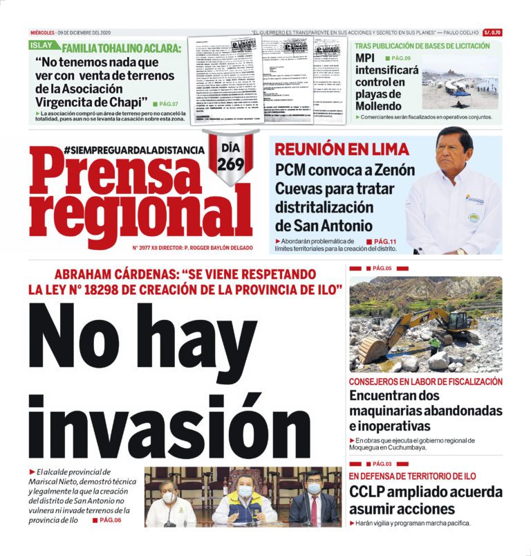 La Prensa Regional – Miércoles 9 de diciembre del 2020