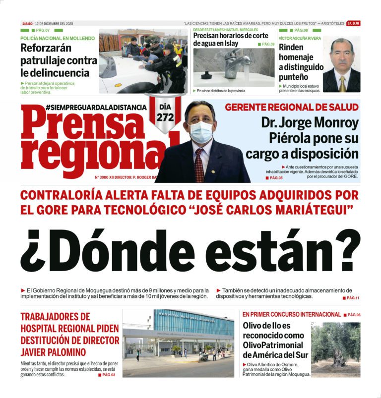 La Prensa Regional – Sábado 12 de diciembre del 2020