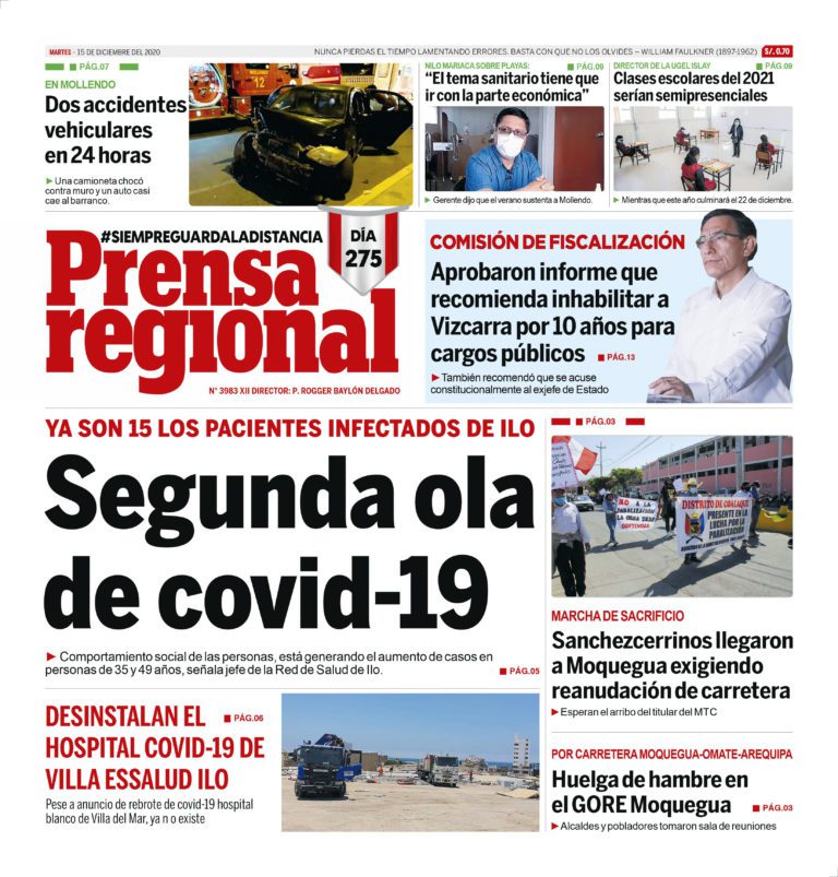La Prensa Regional – Martes 15 de diciembre del 2020