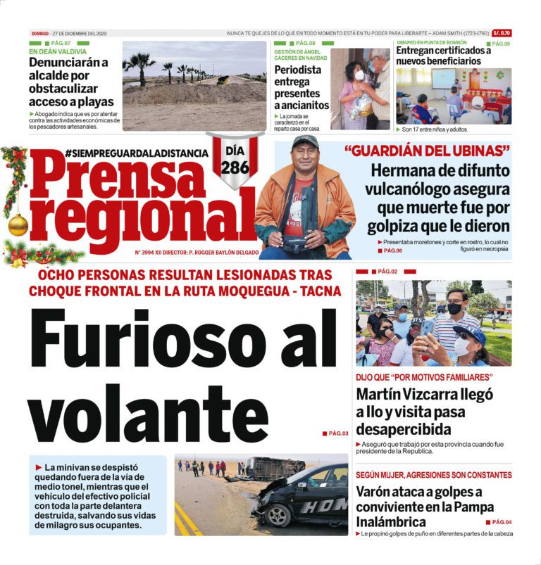 La Prensa Regional – Domingo 27 de diciembre del 2020