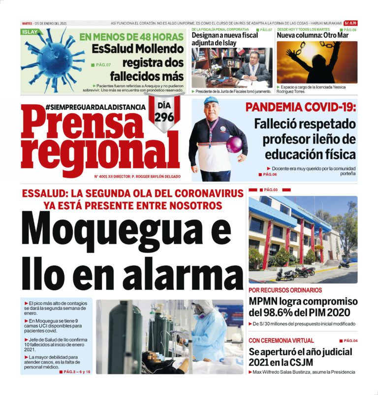 La Prensa Regional – Martes 5 de enero del 2021