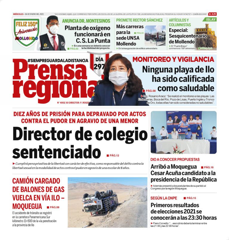 La Prensa Regional – Miércoles 6 de enero del 2021