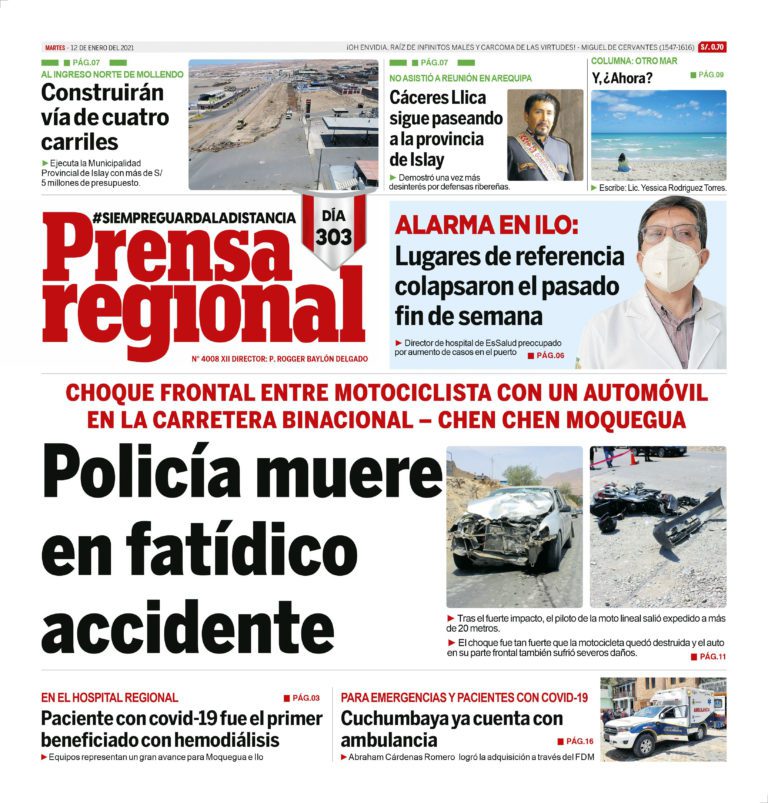 La Prensa Regional – Martes 12 de enero del 2021