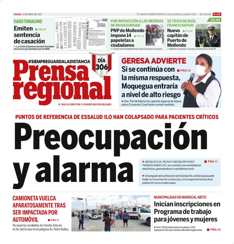 La Prensa Regional – Viernes 15 de Enero del 2021