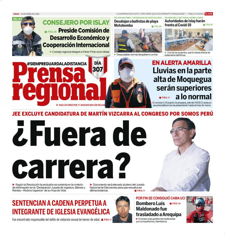 La Prensa Regional – Sábado 16 de enero del 2021