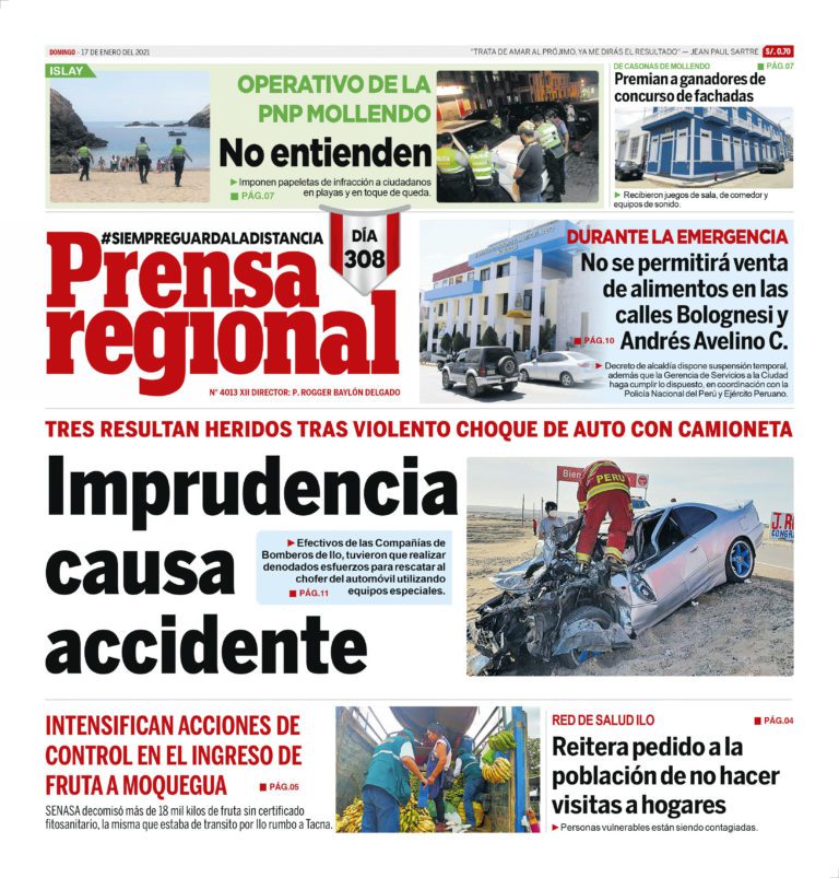 La Prensa Regional – Domingo 17 de enero del 2021