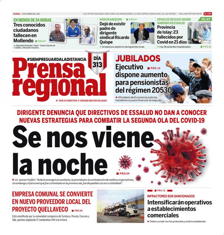 La Prensa Regional – Viernes 22 de enero del 2021