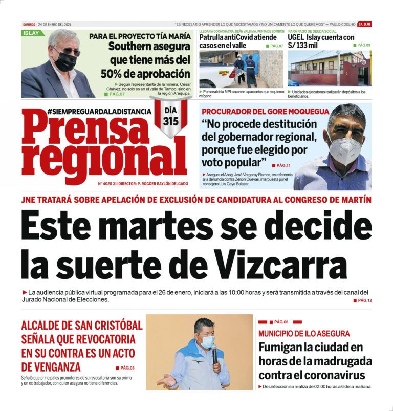 La Prensa Regional – Domingo 24 de enero del 2021