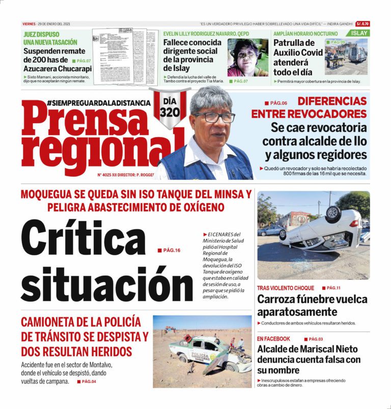 La Prensa Regional – Viernes 29 de Enero del 2021