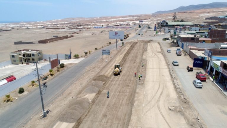 Continúan avances en obra vial de cuatro carriles al ingreso norte de Mollendo