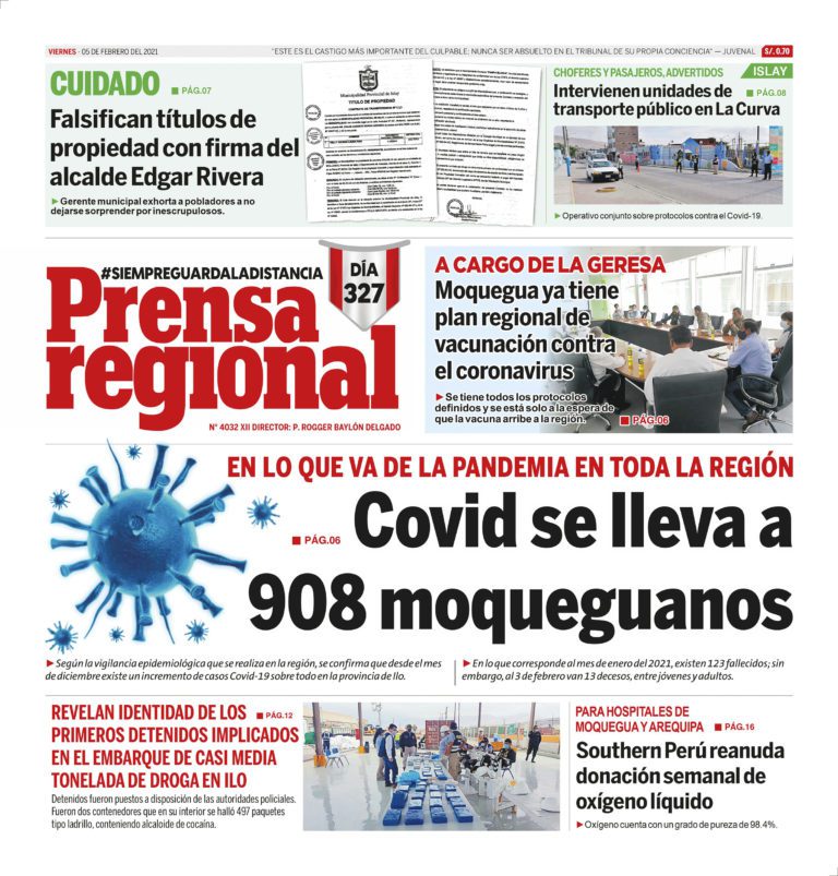La Prensa Regional – Viernes 05 de Febrero del 2021