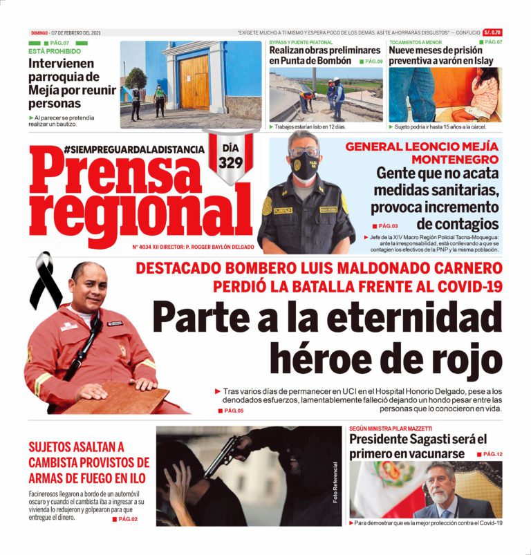 La Prensa Regional – Domingo 07 de Febrero del 2021