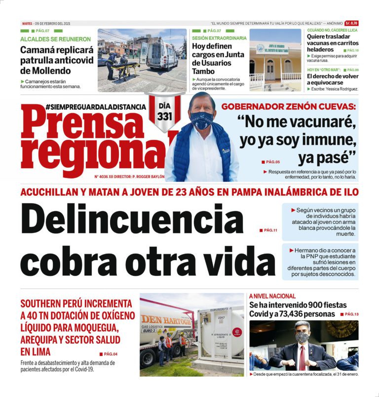 La Prensa Regional – Martes 09 de Febrero del 2021