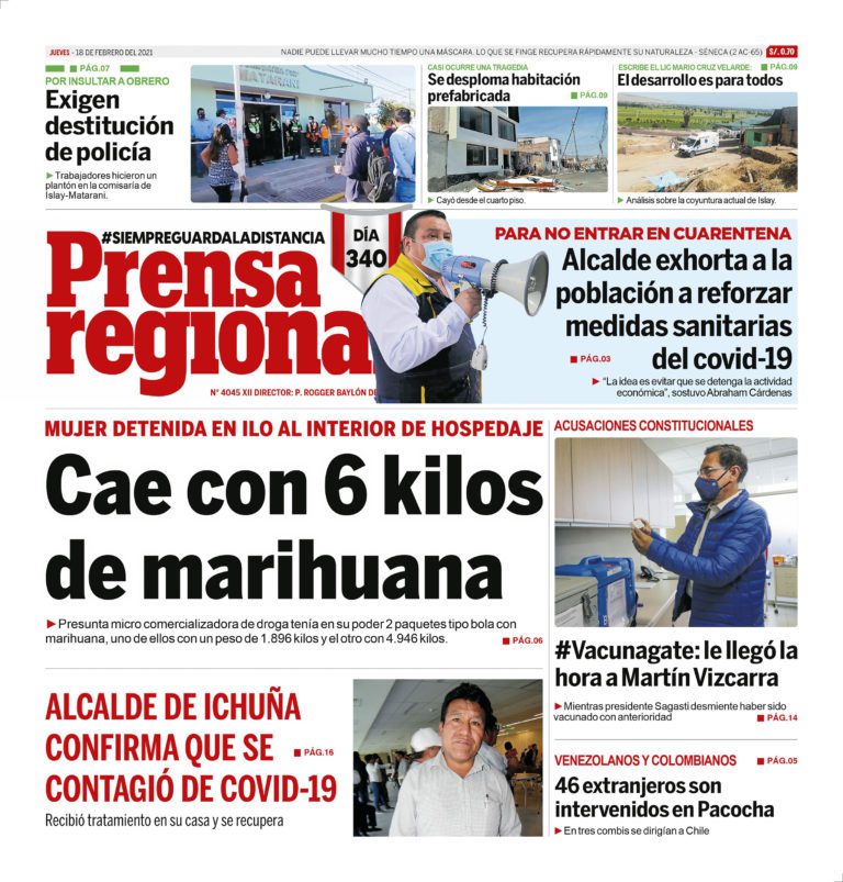 La Prensa Regional – Jueves 18 de Febrero del 2021
