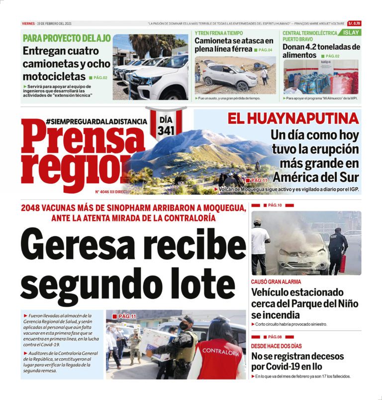 La Prensa Regional – Viernes 19 de Febrero del 2021