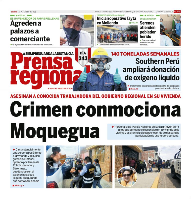 La Prensa Regional – Domingo 21 de Febrero del 2021