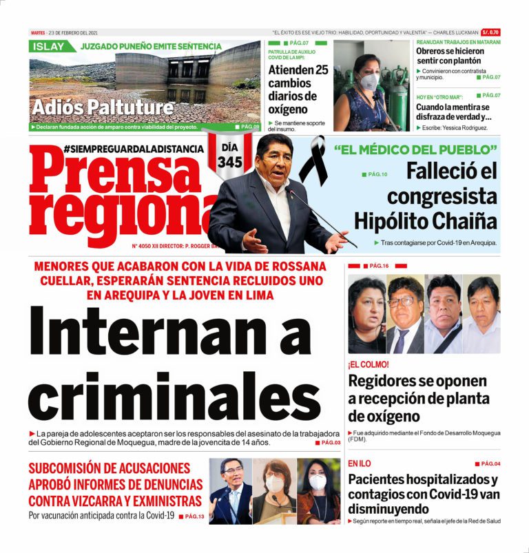 La Prensa Regional – Martes 23 de Febrero del 2021