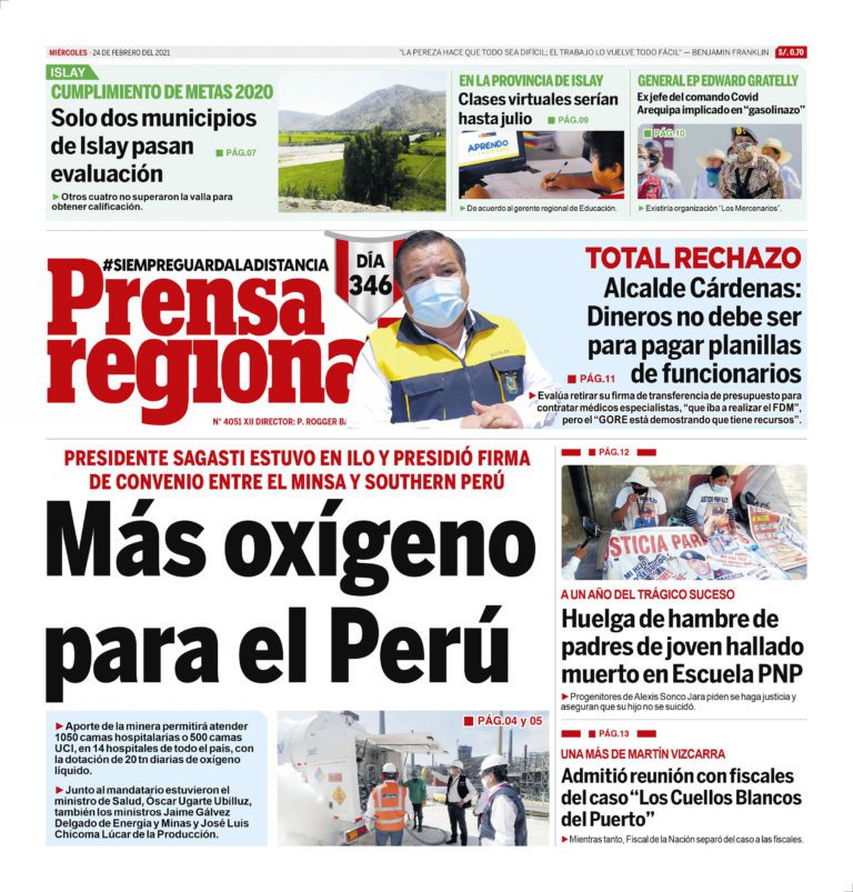 La Prensa Regional – Miércoles 24 de Febrero del 2021