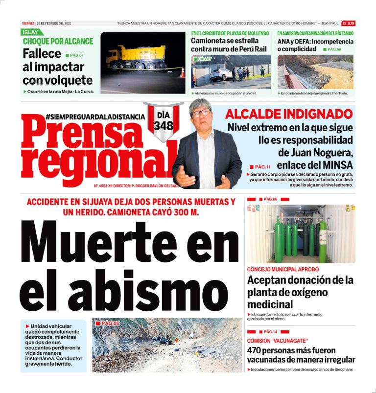 La Prensa Regional – Viernes 26 de Febrero del 2021