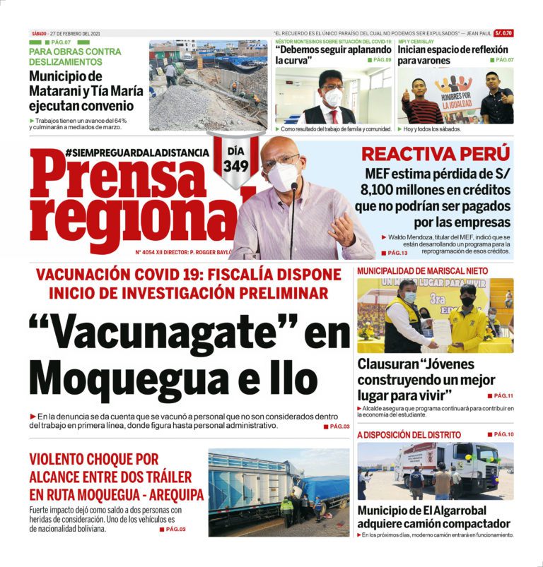 La Prensa Regional – Sábado 27 de Febrero del 2021