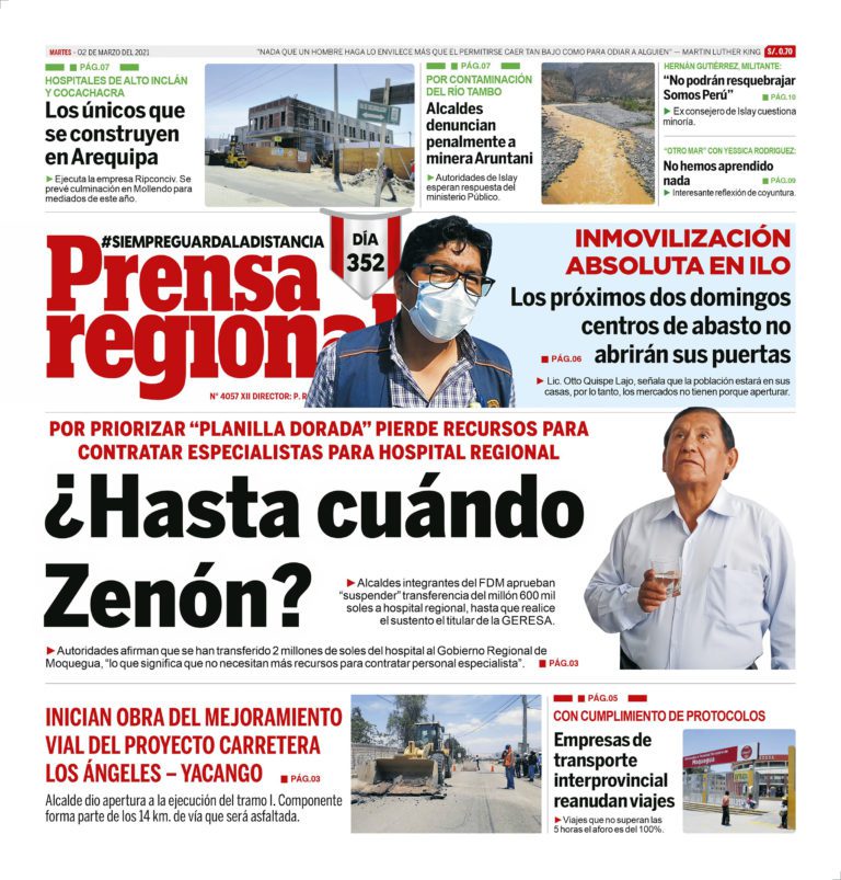 La Prensa Regional – Martes 02 de Marzo del 2021