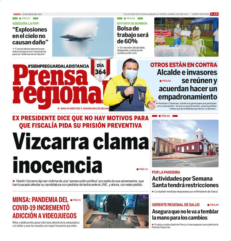 La Prensa Regional – Domingo 14 de Marzo del 2021