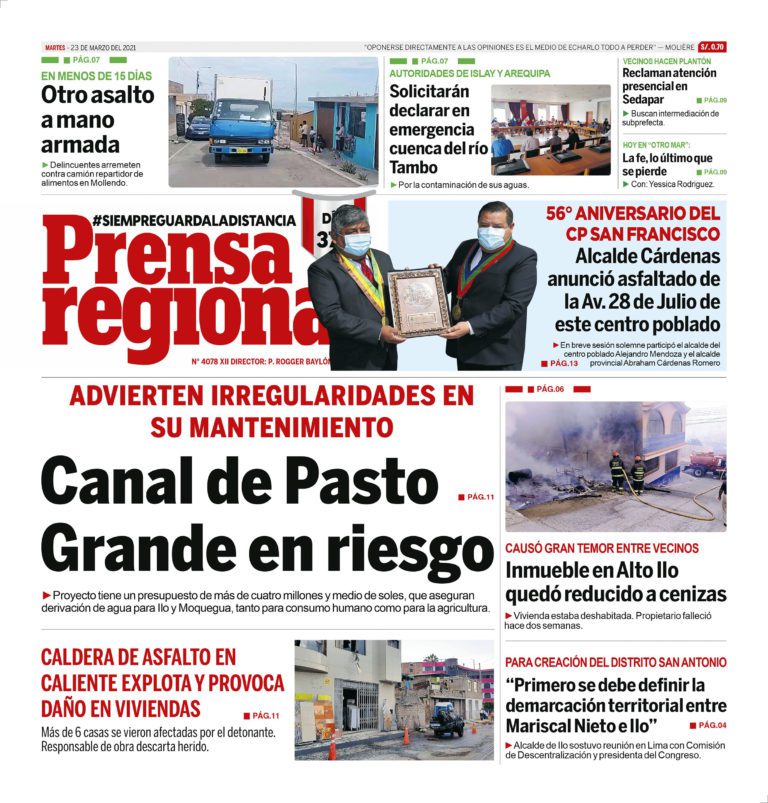 La Prensa Regional – Martes 23 de Marzo del 2021