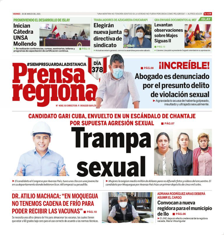 La Prensa Regional – Viernes 26 de Marzo del 2021