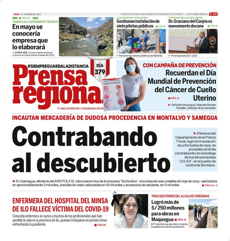 La Prensa Regional – Sábado 27 de Marzo del 2021