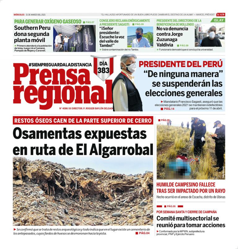 La Prensa Regional – Miércoles 31 de Marzo del 2021