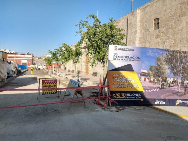 Saludan mejoramiento de calle del centro histórico de Moquegua