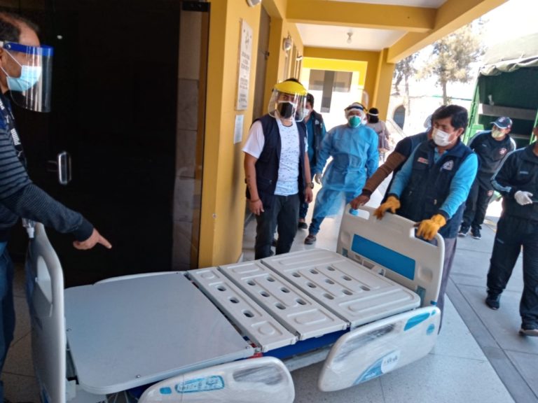 Gobierno central dona cinco camas UCI al hospital Goyeneche