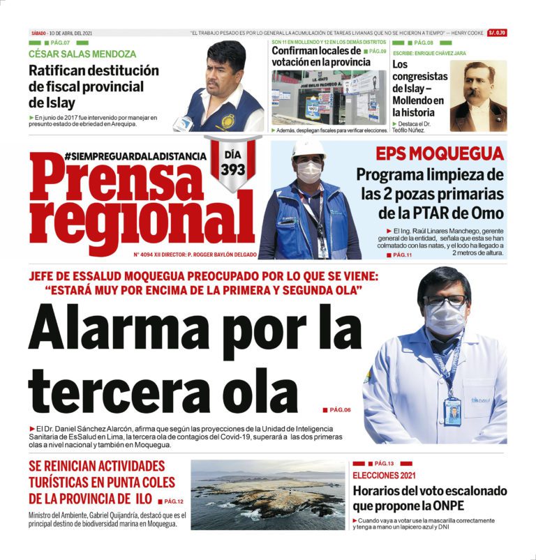 La Prensa Regional – Sábado 10 de Abril del 2021