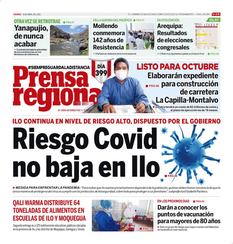 La Prensa Regional – Viernes 16 de Abril del 2021