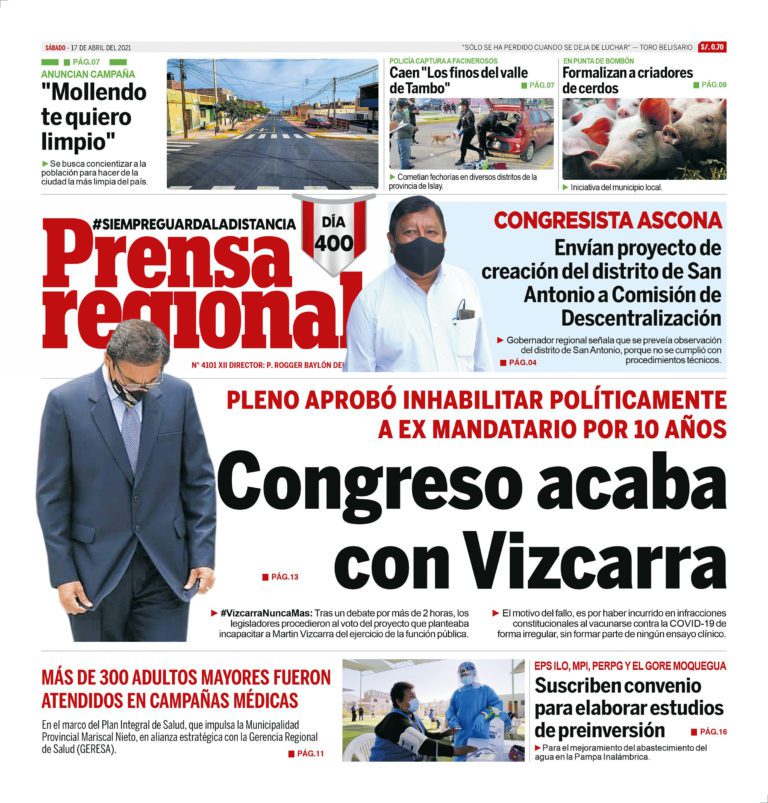 La Prensa Regional – Sábado 17 de Abril del 2021