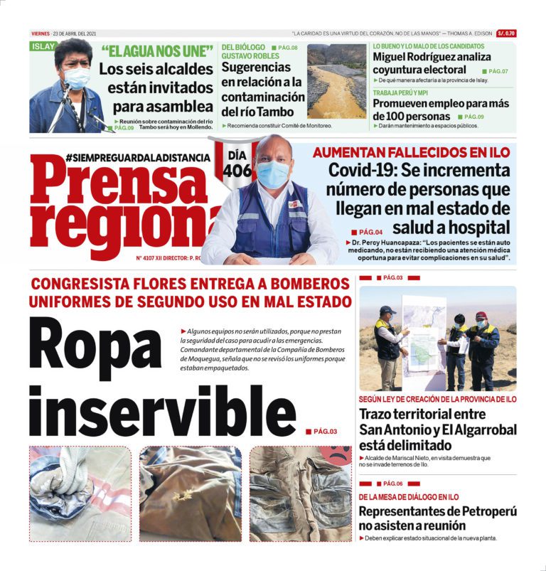 La Prensa Regional – Viernes 23 de Abril del 2021