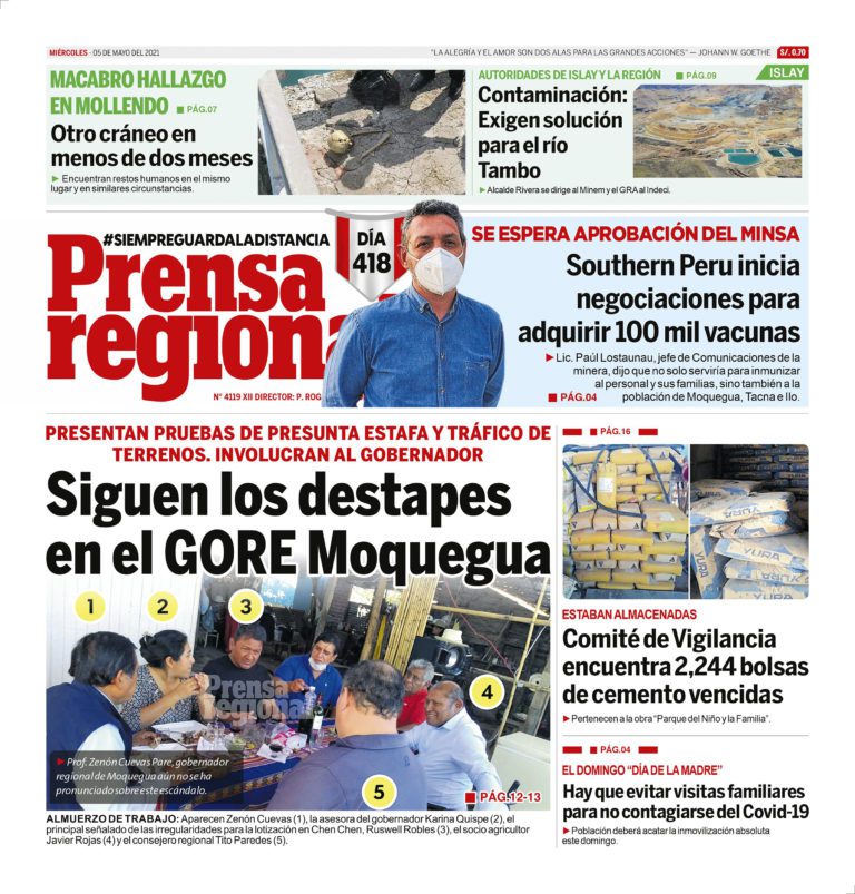 La Prensa Regional – Miércoles 05 de Mayo del 2021