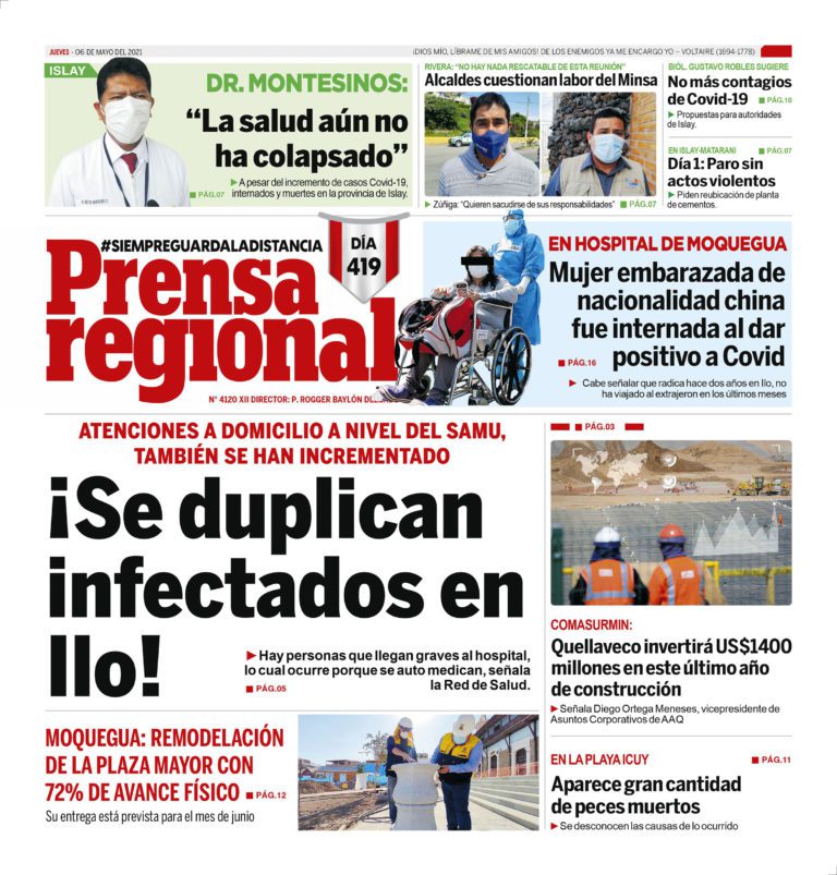 La Prensa Regional – Jueves 06 de Mayo del 2021