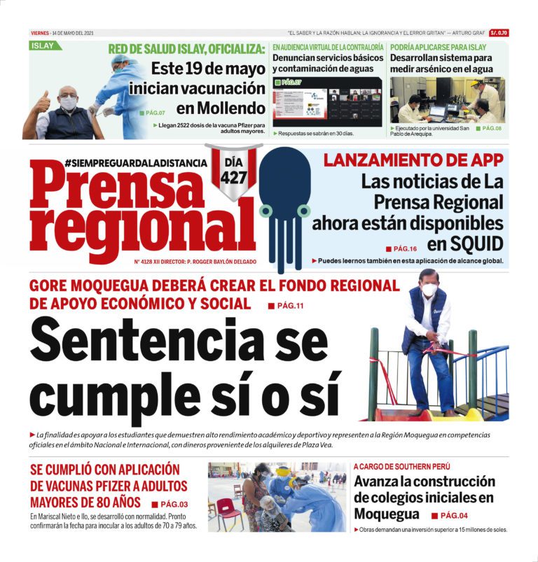 La Prensa Regional – Viernes 14 de Mayo del 2021