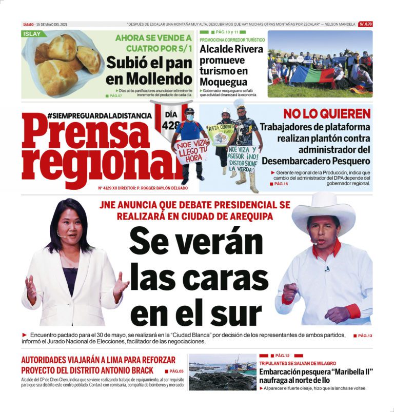 La Prensa Regional – Sábado 15 de Mayo del 2021