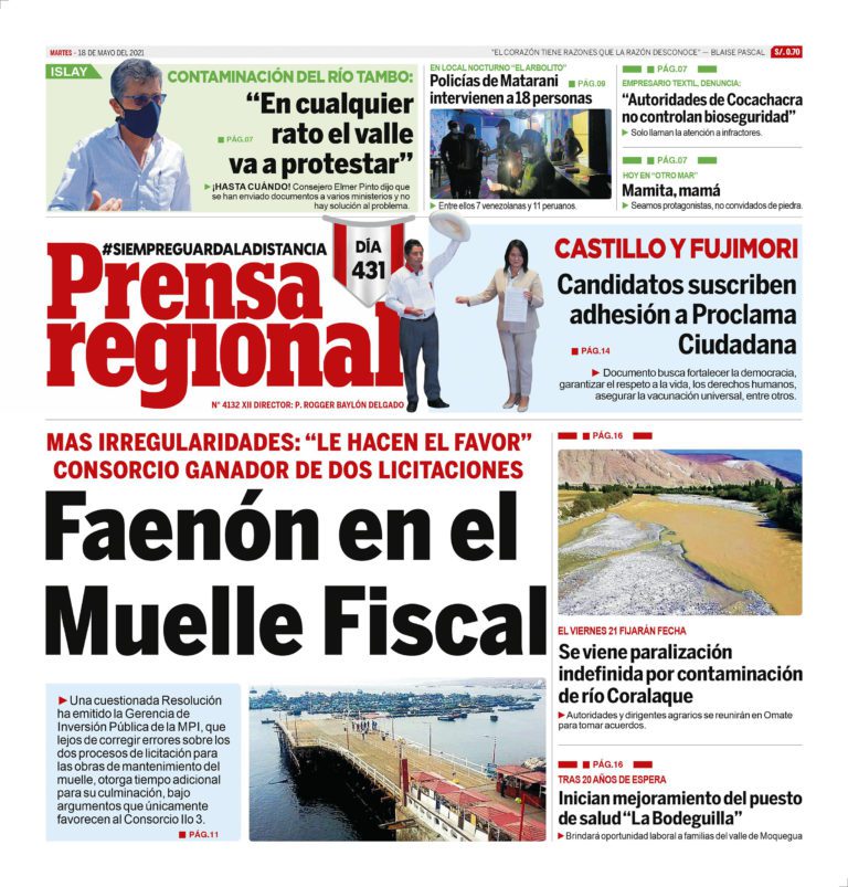 La Prensa Regional – Martes 18 de Mayo del 2021