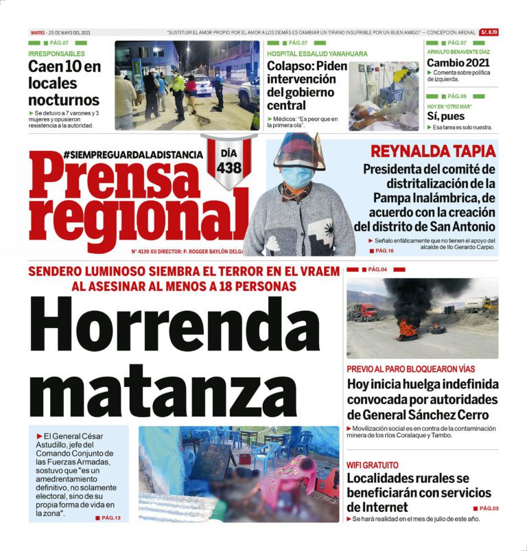 La Prensa Regional – Martes 25 de Mayo del 2021