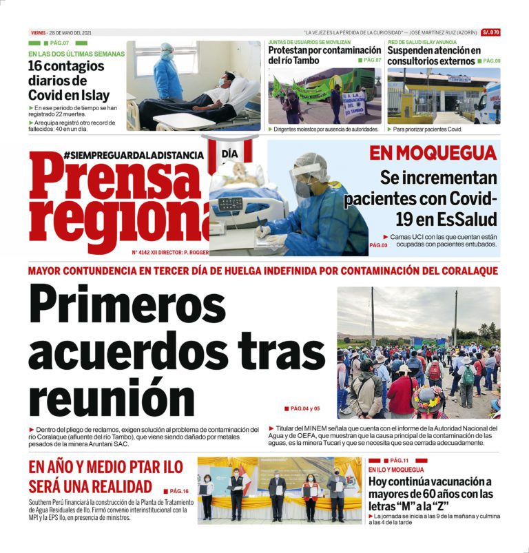 La Prensa Regional – Viernes 28 de Mayo del 2021