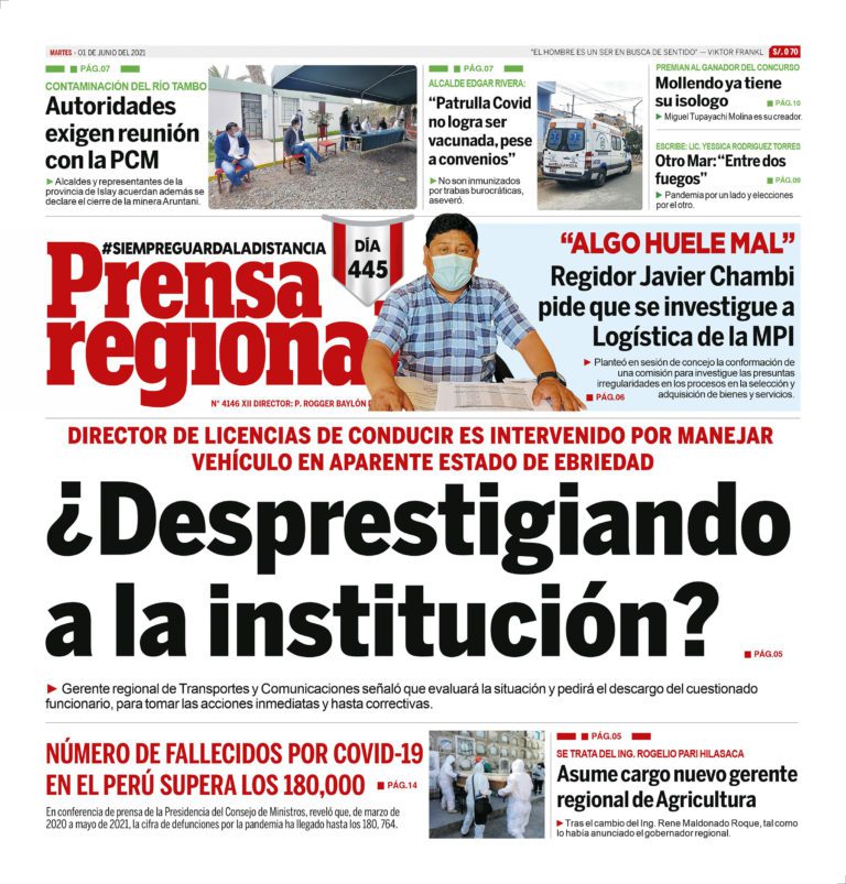 La Prensa Regional – Martes 01 de Junio del 2021