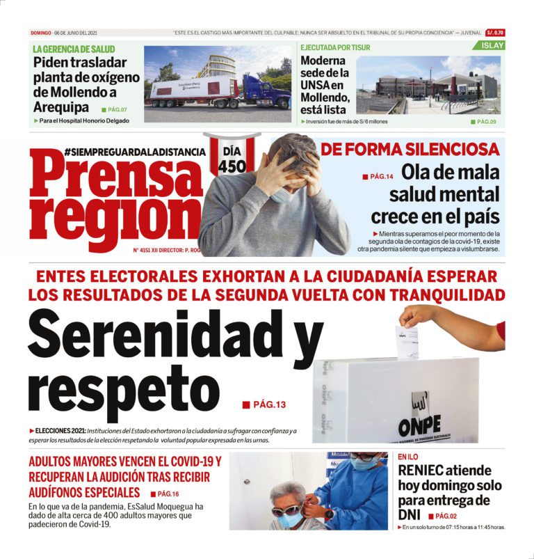 La Prensa Regional – Domingo 06 de Junio del 2021