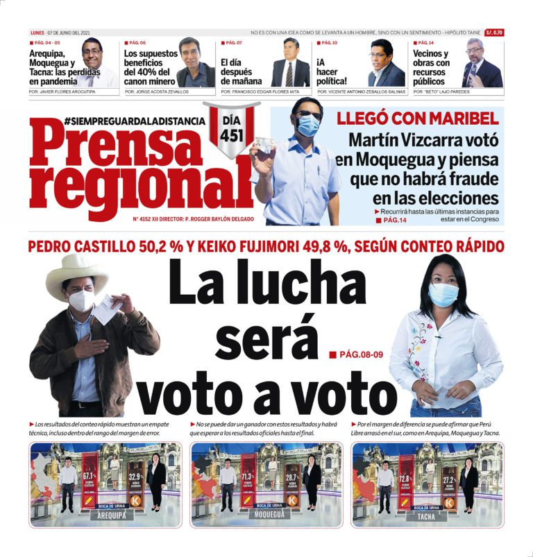 La Prensa Regional – Lunes 07 de Junio del 2021
