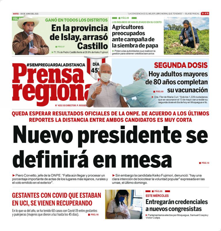La Prensa Regional – Martes 08 de Junio del 2021