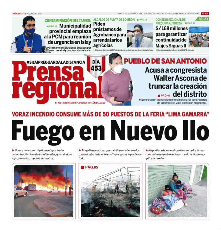 La Prensa Regional – Miércoles 09 de Junio del 2021