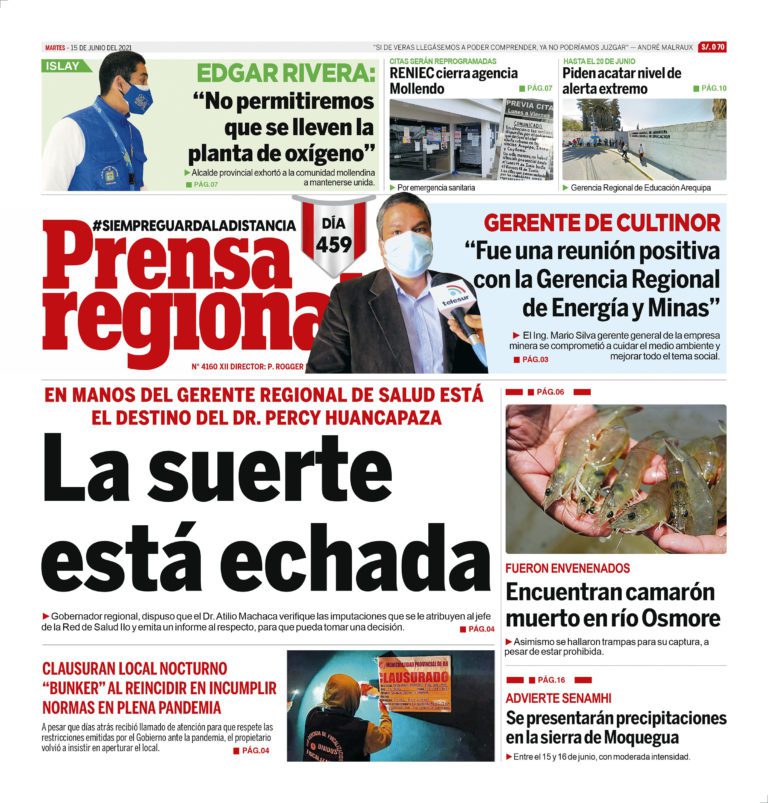 La Prensa Regional – Martes 15 de Junio del 2021