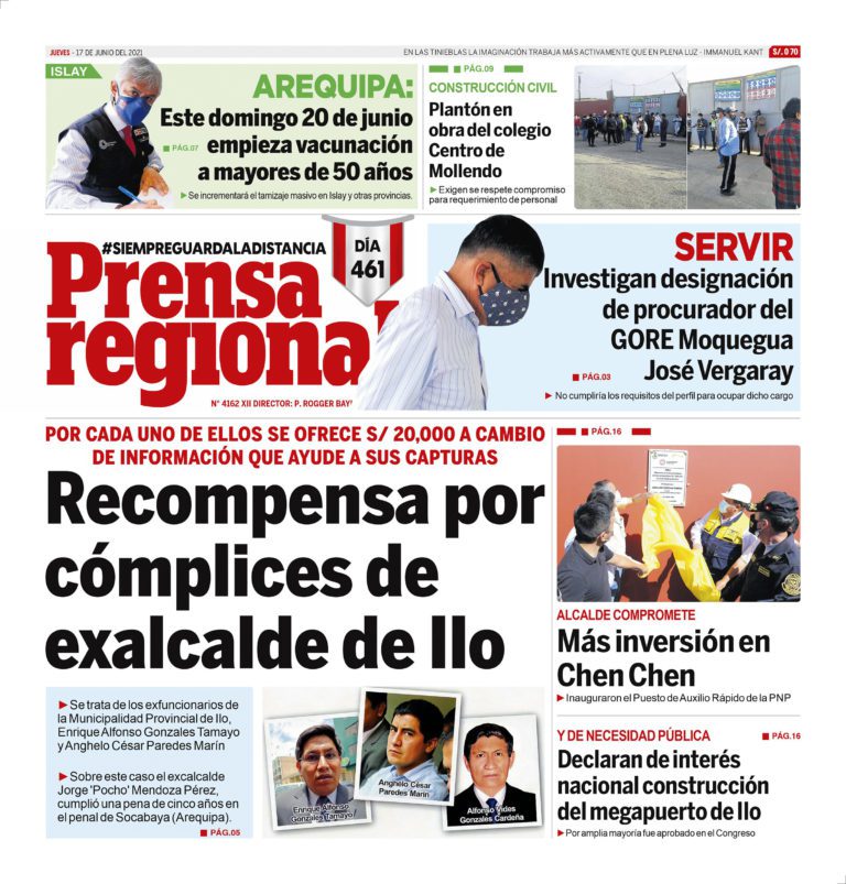 La Prensa Regional – Jueves 17 de Junio del 2021